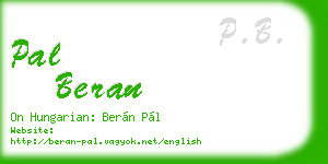 pal beran business card