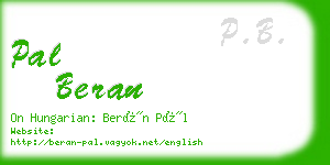 pal beran business card